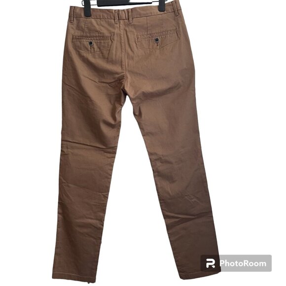 Perk Flat Front Slim Fit Stretch Feel Good Chinos Men’s 31x 32 Twill Casual NEW - Picture 4 of 13